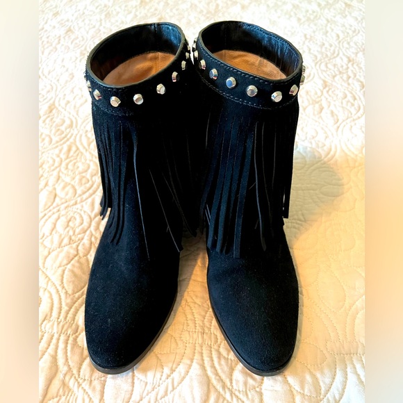 Michael Kors Billy Stud Suede Fringe Bootie - Picture 2 of 16